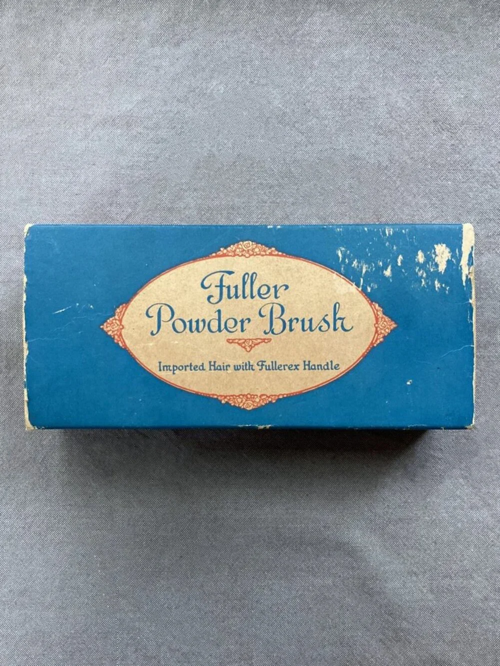 NOS Vintage Fuller Powder Brush Original Box Fullerex Handle Soft Bristles